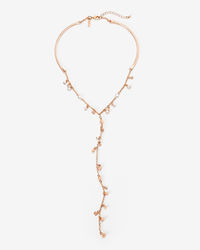White House Black Market Rose Gold Dangle Discs Y-necklace