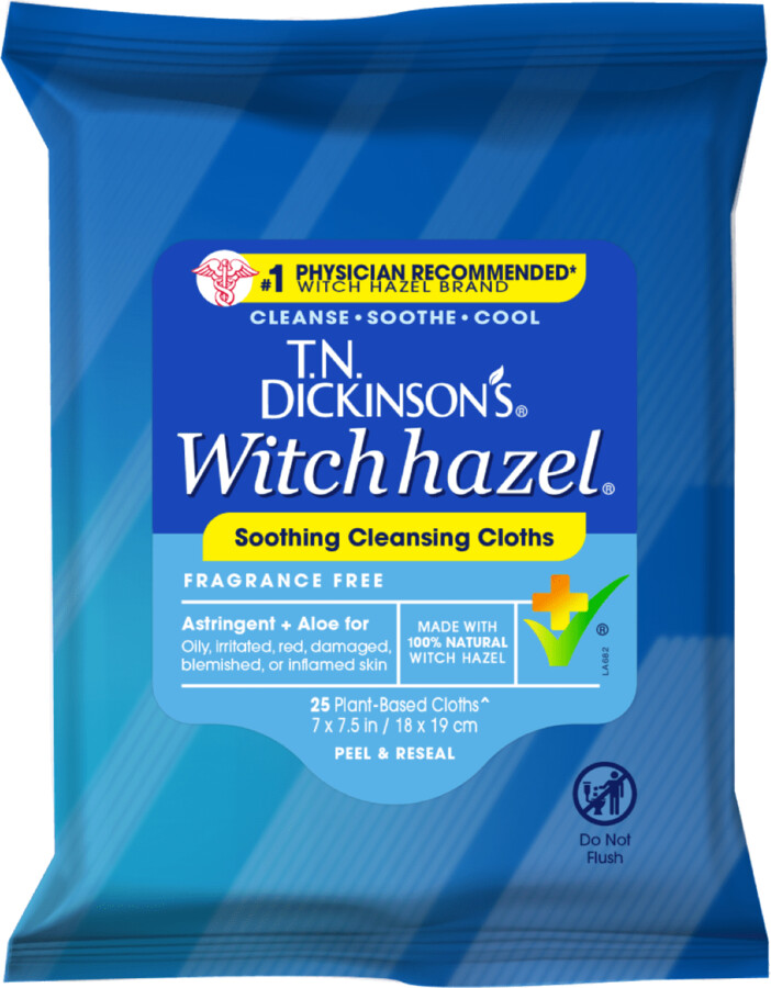 Dickinson's T.N. Witch Hazel Cleansing Cloths, 25 Count