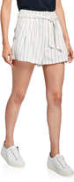 Thumbnail for your product : 7 For All Mankind Tie-Waist Striped Shorts