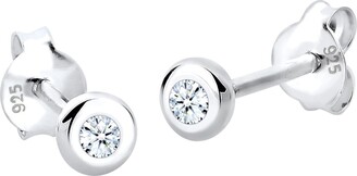 Elli Elli DIAMONDS Earrings Women Earstuds with Diamond (0.06 ct.) in 925 Sterling Silver