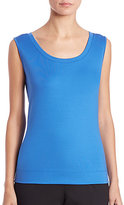 Thumbnail for your product : Lafayette 148 New York Stretch-Cotton Scoopneck Tank Top