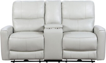 Latitude Run Denson Upholstered Power Reclining Loveseat with Console