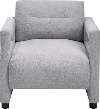 Wrought Studio Stylish Gray Boucle Armchair 24\