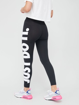 Nike NSW Essential Just Do It Leggings - Black - ShopStyle Activewear  Trousers