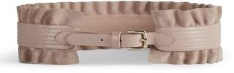 Reiss Tilda Ruffle-Detail Leather Belt