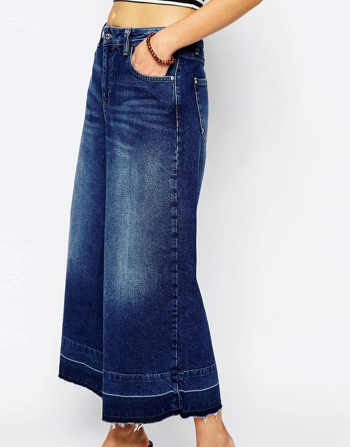 Pull&Bear Denim Wide Leg Jeans - ShopStyle