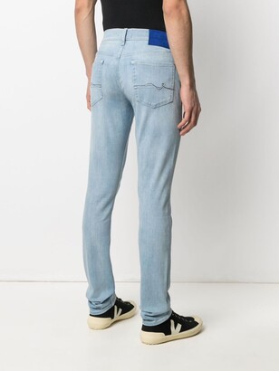 7 For All Mankind Stonewashed Slim-Fit Jeans