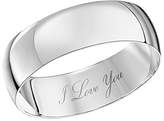 Thumbnail for your product : Theia Unisex 9 ct White Gold Heavy D Shape, Engraved Always and Forever, Polished 6 mm Wedding Ring - Size V