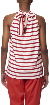 Semi-Couture Women's Red Cotton Top