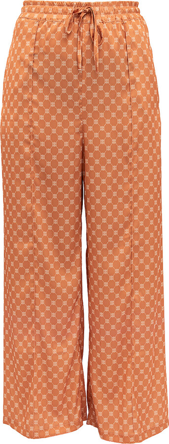 Janara Jones Rose Gold Apricot Satin Trousers