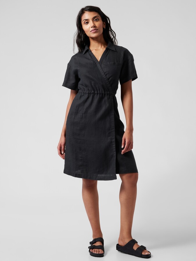Linen Wrap Dress | Shop the world's ...