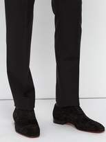 Thumbnail for your product : Christian Louboutin Greggo Suede Derby Shoes - Mens - Black