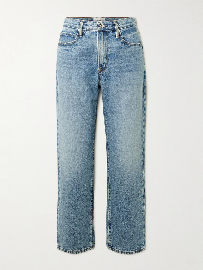Frame The Hang Mid-rise Straight-leg Jeans - Blue