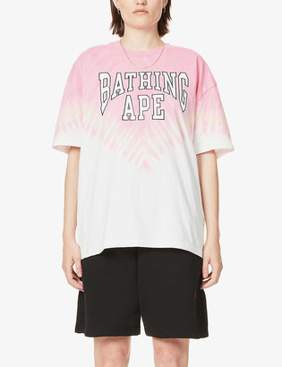 BAPE Logo-print tie-dye cotton-jersey T-shirt