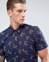 Thumbnail for your product : Bellfield Short Sleeved Shirt In Floral Print
