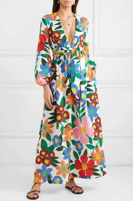 Mara Hoffman Luna Floral-print Organic Cotton Maxi Dress - Blue