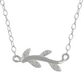 Thumbnail for your product : Lord & Taylor Sterling Silver and Cubic Zirconia Vine Pendant Necklace