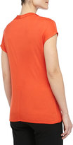 Thumbnail for your product : Halston Short-Sleeve Draped Knit Top, Fire