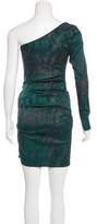Thumbnail for your product : Nicole Miller One-Shoulder Printed Dress w/ Tags