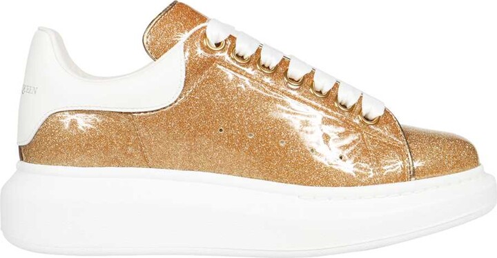 Alexander McQueen Oversized Metallic Rose Gold White Sneakers Size 37.5 NEW  in 2024 | White sneakers, Alexander mcqueen sneakers, Mcqueen sneakers