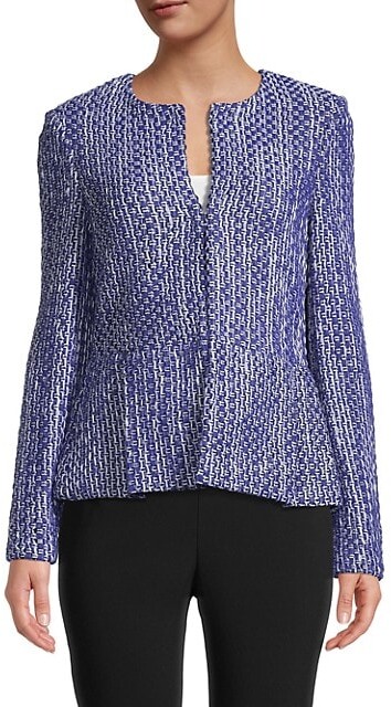 theory marled peplum jacket