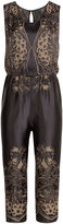 Thumbnail for your product : Anna Sui Embroidered Satin Jumpsuit