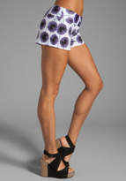 Thumbnail for your product : Milly Pinwheel Flowers Print on Stretch Cotton Tab Shorts