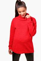 Thumbnail for your product : boohoo Maternity Chenille Roll Neck Jumper