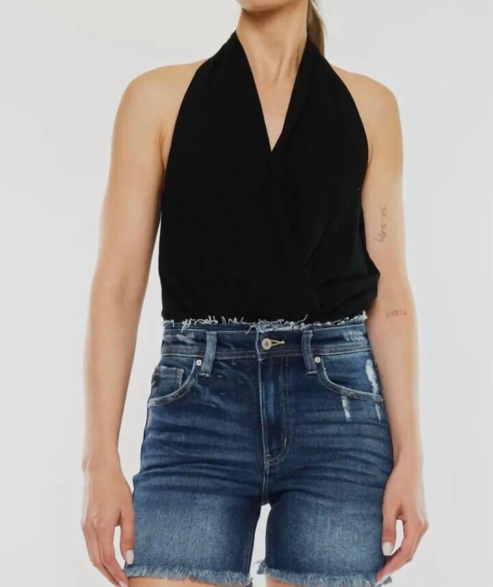 Kancan Athena High Rise Shorts In Medium Wash