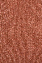 Thumbnail for your product : Chloé Ribbed Turtleneck Sweater in Crimson Brown | FWRD