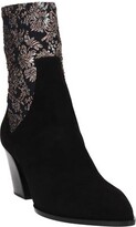 Thumbnail for your product : Pierre Hardy 11 Women Black Ankle boots Kidskin, Textile fibers