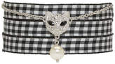 Miu Miu - Bracelet à breloque de chat et perles en argent
