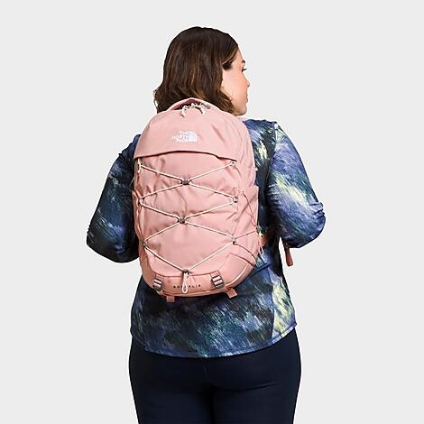 The North Face Women's Borealis Backpack in Pink Moss Dark Heather/Gardenia White-NPF