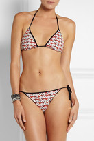 Thumbnail for your product : Tory Burch Calyx reversible printed triangle bikini