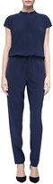 Thumbnail for your product : Vince Mock-Neck Drawstring Jumpsuit