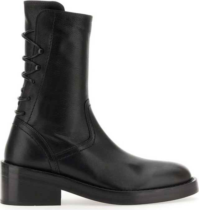 Ann Demeulemeester Back Lace-Up Ankle Boots