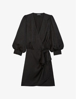 Thumbnail for your product : The Kooples Full-sleeve jacquard wrap mini dress