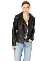 guess asymmetrical leather jacket