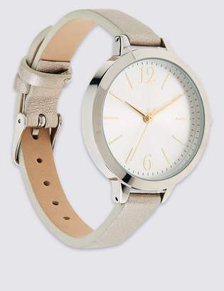 M&S CollectionMarks and Spencer Round Face Case Strap Watch