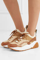 Thumbnail for your product : Stella McCartney Eclypse Logo-woven Faux Leather, Suede And Neoprene Sneakers