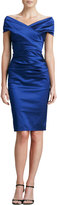 Thumbnail for your product : Talbot Runhof V-Neck Ruched Cocktail Dress