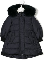 Thumbnail for your product : Moncler Kids fur hooded padded coat