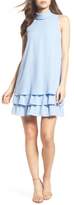Thumbnail for your product : Vince Camuto Moss Crepe Roll Neck Ruffle Dress