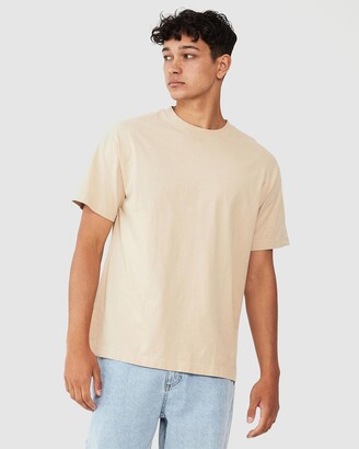 Cotton On Men's Orange Basic T-Shirts - Organic Loose Fit T-Shirt