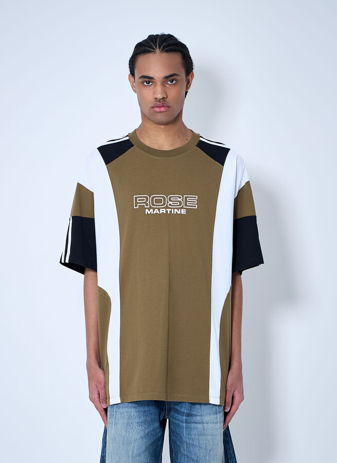 Martine Rose Oversized Panelled T-shirt - Man T-shirts Green Xl