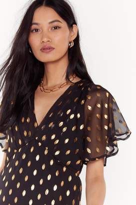 Nasty Gal Womens All Gold Everything Spotty Maxi Dress - Black - S