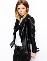 Thumbnail for your product : ASOS Leather Waterfall with Strapping Details