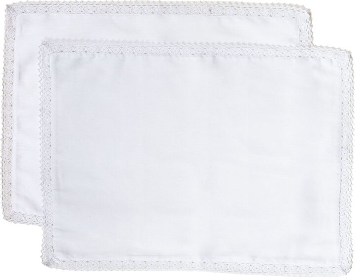 Gohar World Crochet Trim Placemats (Set Of Two)