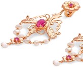 Thumbnail for your product : Dolce & Gabbana 18kt Yellow Gold Ruby Embellished Drop Earrings