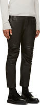 Thumbnail for your product : Haider Ackermann Black Leather Textured Trousers